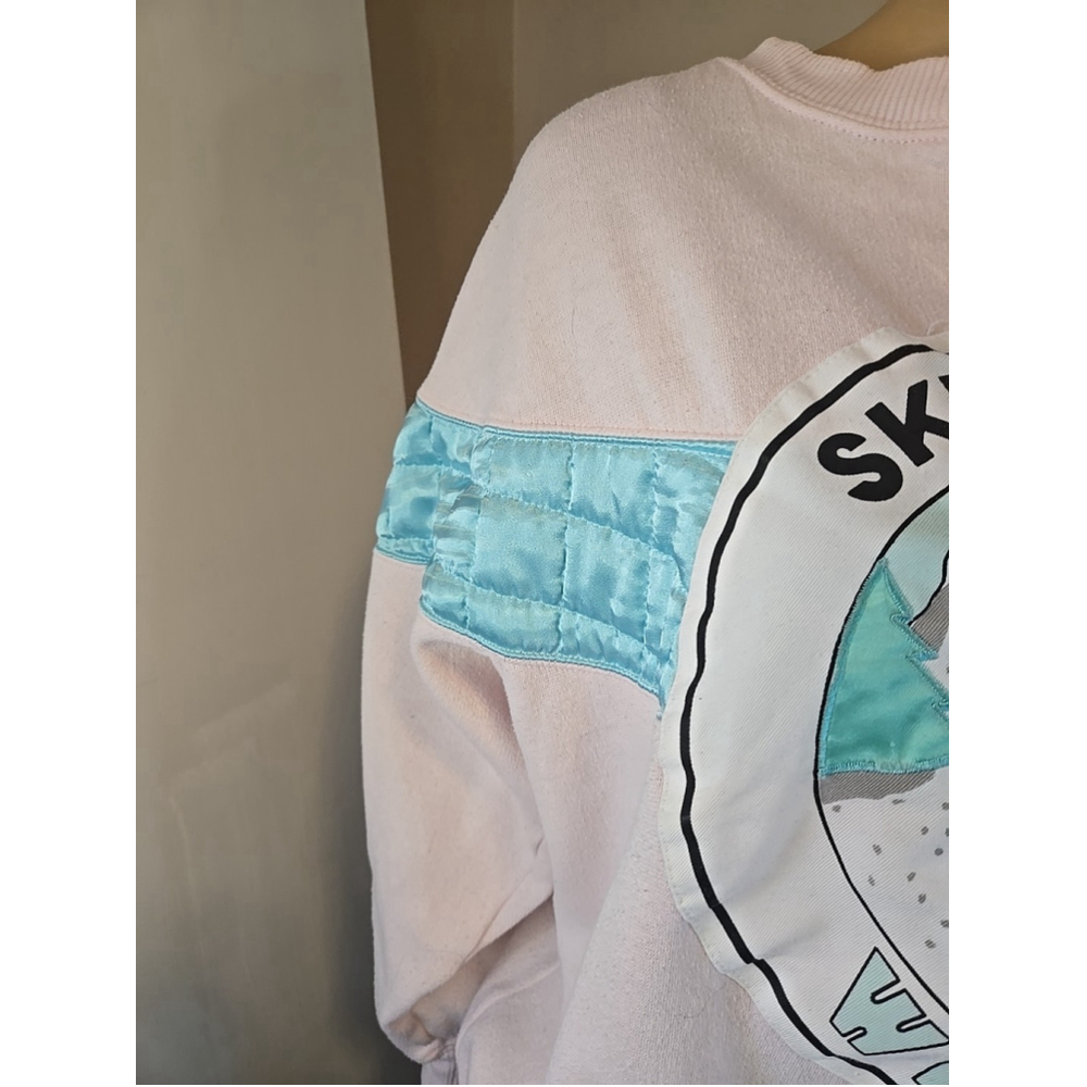 Marcy 'N Me Women's Vintage 80s 90s Pink Ski Patrol Winter Sweatshirt Size Large - Picture 4 of 7